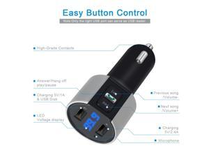 FM Transmitter Aux Bluetooth Modulator Kit Hands-free Car Audio MP3 Player With 3.4A Fast Charging Dual USB Car Charger FM Transmitter Aux Bluetooth Modulator Kit Hands-free Car Audio MP3 Player With 3.4A Fast Charging Dual USB Car Charger