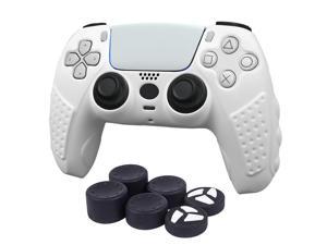Balight Silicone Skin Cover Protector Case For PlayStation 5 DualSense Wireless Controller With 6 Black Thumb Grip Caps