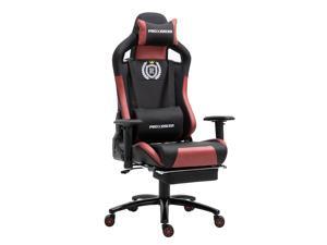 Walsport High-Back Racing Gaming Chair Office Chair Recliner Computer Chair Adjustable PU Leather Desk Chair with Massage Lumbar Support Footrest