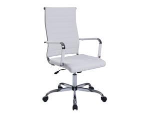 Walsport Adjustable High Back Ergonomic Office Chair Swivel Computer Desk Chair with Armrest White Walsport Adjustable High Back Ergonomic Office Chair Swivel Computer Desk Chair with Armrest White