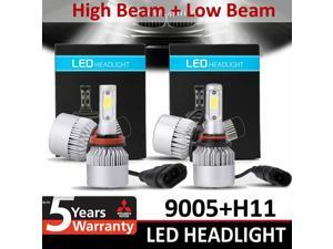4 PCS 9005+H11 COMBO LED Headlight Kit High Low Beam Bulb 6000K 400W 80000LM USA 4 PCS 9005+H11 COMBO LED Headlight Kit High Low Beam Bulb 6000K 400W 80000LM USA