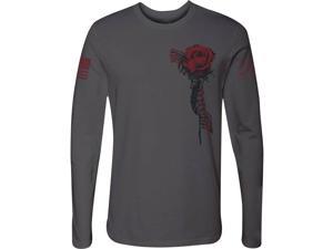 Glory Rose Long Sleeve T-Shirt - Gray