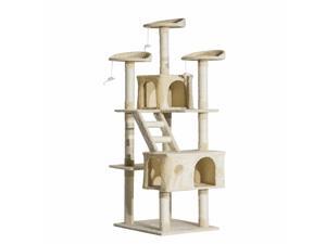 71" Scratching Cat Tree Kitty Condo Multi Level Play Post Activity Center 71" Scratching Cat Tree Kitty Condo Multi Level Play Post Activity Center