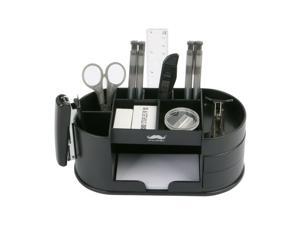 ® Plastic Desk Organizer, 11 Compartments, Black ® Plastic Desk Organizer, 11 Compartments, Black