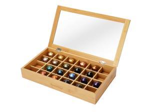 Bamboo Drawer Holder For 24 Nespresso Coffee Pod Organizer with Acrylic Lid Bamboo Drawer Holder For 24 Nespresso Coffee Pod Organizer with Acrylic Lid