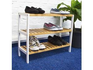12 Pairs Shoes Storage Bamboo Shoe Rack Organizer With 3 Shelves ® 12 Pairs Shoes Storage Bamboo Shoe Rack Organizer With 3 Shelves ®