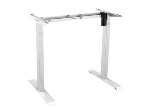 Electric Sit to Stand Adjustable Desk Riser Frame Table Top Not Included-White Electric Sit to Stand Adjustable Desk Riser Frame Table Top Not Included-White