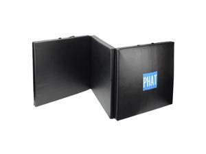 Tri-Fold Exercise Mat Thick Gym Mat Fitness Mat w/PU Leather , Black Tri-Fold Exercise Mat Thick Gym Mat Fitness Mat w/PU Leather , Black