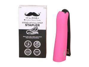 ® Stand-Up Stapler, Half-Strip, 20-Sheet Capacity, Rose Pink ® Stand-Up Stapler, Half-Strip, 20-Sheet Capacity, Rose Pink