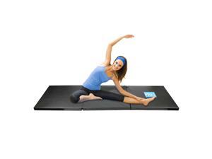 Black Gymnastics Mat Thick Folding Panel Gym Fitness Aerobics Yoga 3 panels Black Gymnastics Mat Thick Folding Panel Gym Fitness Aerobics Yoga 3 panels