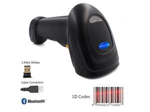 Handheld Wireless Bluetooth 1D Barcode Reader, Rechargeable, Black Handheld Wireless Bluetooth 1D Barcode Reader, Rechargeable, Black