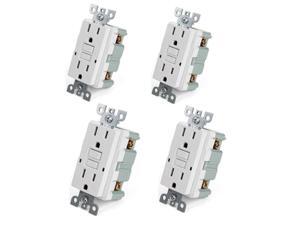 4pk Tamper Resistant GFCI Receptacle Outlet 15 Amp 125 Volt, auto-test function 4pk Tamper Resistant GFCI Receptacle Outlet 15 Amp 125 Volt, auto-test function