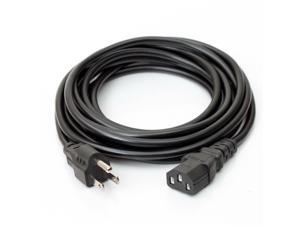 ® 25FT 18AWG Universal Power Cord Cable 10A/125V C13/5-15P Black ® 25FT 18AWG Universal Power Cord Cable 10A/125V C13/5-15P Black
