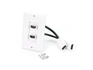 HDMI Wall Plate Duo Port with 4 Inch Built-in Flexible Extension- ® HDMI Wall Plate Duo Port with 4 Inch Built-in Flexible Extension- ®