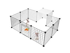 14-Panels Pet Playpen Small Animals Cage Metal Wire Yard Fence 14-Panels Pet Playpen Small Animals Cage Metal Wire Yard Fence