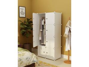W/ Doors Portable Clothes Closet Wardrobe Bedroom Armoire Storage Home Organizer W/ Doors Portable Clothes Closet Wardrobe Bedroom Armoire Storage Home Organizer