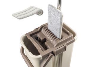 @ Self-Wash and Squeeze Dry Flat Mop Bucket Kit Household Home Clean @ Self-Wash and Squeeze Dry Flat Mop Bucket Kit Household Home Clean