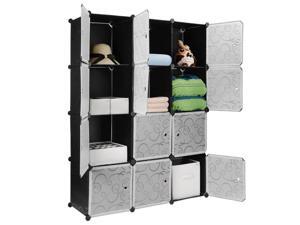 12-Cube Organizer Cabinet Wardrobe Closet Interlocking Cube Plastic Storage Room 12-Cube Organizer Cabinet Wardrobe Closet Interlocking Cube Plastic Storage Room