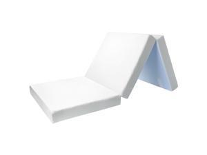 4-Inch Tri Folding Portable Memory Foam Mattress Topper Guest Bed Camper Camping 4-Inch Tri Folding Portable Memory Foam Mattress Topper Guest Bed Camper Camping