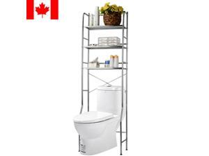 3-Tier Over The Toilet Space Saver Bathroom Storage Shelf Rack Organizer Chrome 3-Tier Over The Toilet Space Saver Bathroom Storage Shelf Rack Organizer Chrome