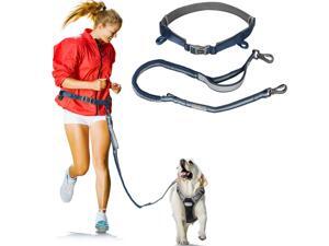 Durable Hands Free Dog Leash w/ Adjustable Waist Belt and Shock Absorbing Bungee Durable Hands Free Dog Leash w/ Adjustable Waist Belt and Shock Absorbing Bungee