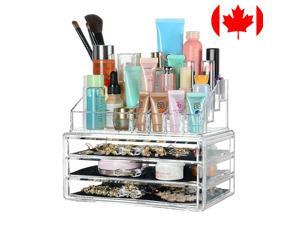 3 Drawers Clear Makeup Cosmetics Organizer Transparent Storage Box Acrylic 3 Drawers Clear Makeup Cosmetics Organizer Transparent Storage Box Acrylic