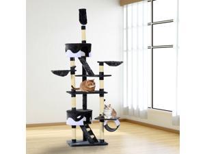 94"-102" Huge Cat Tree Activity Center Ceiling High Multilevel Playhouse 94"-102" Huge Cat Tree Activity Center Ceiling High Multilevel Playhouse