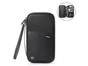 Multi RFID Block Waterproof Passport Wallet with Card Holder - Black Multi RFID Block Waterproof Passport Wallet with Card Holder - Black