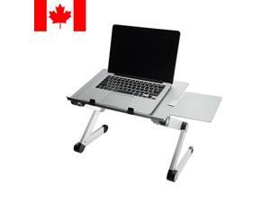 Silver Table Foldable Laptop Tray Desk W/Cooling Fan Tablet Desk Bed Sofa Couch Silver Table Foldable Laptop Tray Desk W/Cooling Fan Tablet Desk Bed Sofa Couch