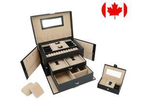 Lockable Jewelry Box Storage 20 slot Multi-Layer Leather Showcase Organizer Case Lockable Jewelry Box Storage 20 slot Multi-Layer Leather Showcase Organizer Case