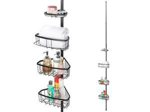 4 Tier Metal Shower Corner Pole Caddy Shelf Rack Bathroom Bath Storage Organizer 4 Tier Metal Shower Corner Pole Caddy Shelf Rack Bathroom Bath Storage Organizer