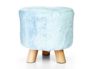 3-legged Decorve Round Faux Fur Stool - LIVINGbasics™ 3-legged Decorve Round Faux Fur Stool - LIVINGbasics™