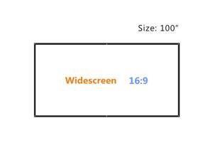 100" 16:9 Projector Projection Theater Movie Office PPT for Wall/Ceiling 100" 16:9 Projector Projection Theater Movie Office PPT for Wall/Ceiling