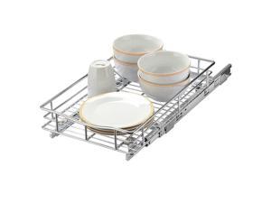 Slide Out Cabinet Organizer Pull Out Under Cabinet Sliding Shelf,Chrome-SortWise Slide Out Cabinet Organizer Pull Out Under Cabinet Sliding Shelf,Chrome-SortWise
