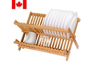 Bamboo dishes plate rack Collapsible Compact Cups dish drying rack dish drainer Bamboo dishes plate rack Collapsible Compact Cups dish drying rack dish drainer