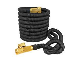 Strongest Expandable Garden Hose with Solid Brass Connector Expand 100FT Black Strongest Expandable Garden Hose with Solid Brass Connector Expand 100FT Black