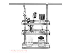 Wall Mount Spice Rack 3Tier Stainless Steel Hanging Storage Kitchen Organizon Wall Mount Spice Rack 3Tier Stainless Steel Hanging Storage Kitchen Organizon
