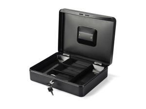 Steel Cash Box with Key Lock and Removable 5-Compartment Money Tray Steel Cash Box with Key Lock and Removable 5-Compartment Money Tray