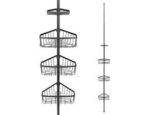 Metal Shower Corner Pole Caddy Shelf Rack Bathroom Bath Home Storage Organizer Metal Shower Corner Pole Caddy Shelf Rack Bathroom Bath Home Storage Organizer