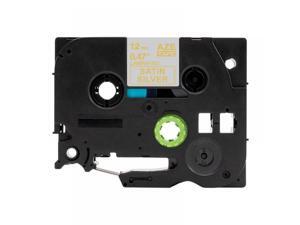 TZe-MQ934 Label Tape For Brother, 12mm 0.47", Gold on Sn Silver, Compble TZe-MQ934 Label Tape For Brother, 12mm 0.47", Gold on Sn Silver, Compble