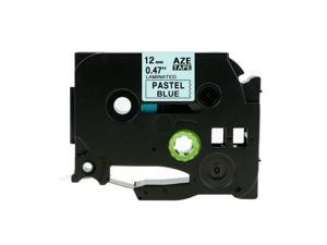 TZe-MQ531 Label Tape For Brother, 12 mm 0.47", Black on Pastel Blue TZe-MQ531 Label Tape For Brother, 12 mm 0.47", Black on Pastel Blue
