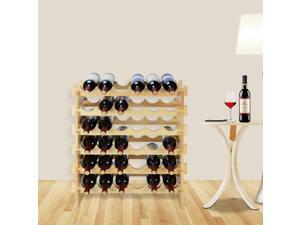 36 Bottles Holder 6 Tiers Stackable Storage Stand Home Wood Wine Rack 36 Bottles Holder 6 Tiers Stackable Storage Stand Home Wood Wine Rack