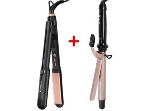Professional Flat Iron Hair Straightener Hair Curling Iron Wand Combo set Professional Flat Iron Hair Straightener Hair Curling Iron Wand Combo set