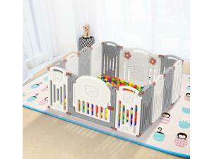 new 14-Panel DIY Baby Playpen Foldable Safety Activity Center Playard w/Locking new 14-Panel DIY Baby Playpen Foldable Safety Activity Center Playard w/Locking