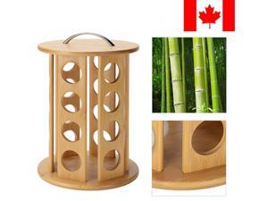 Revolving Bamboo Coffee Pod Holder For 24 K-Cup Coffee Capsules Organizer Gifts Revolving Bamboo Coffee Pod Holder For 24 K-Cup Coffee Capsules Organizer Gifts