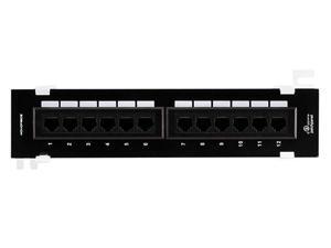 CAT5e Pro RJ45 Network Mini Patch Panel Wall Mount Rack Surface Bracket 12 Port CAT5e Pro RJ45 Network Mini Patch Panel Wall Mount Rack Surface Bracket 12 Port