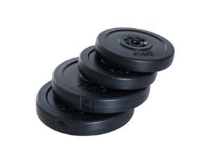 4 Piece Dumbell Barbell Plate Set, 2 x 11lbs and 2 x 22lbs, Black 4 Piece Dumbell Barbell Plate Set, 2 x 11lbs and 2 x 22lbs, Black