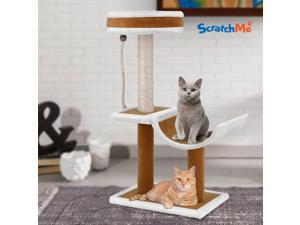 Cat Tree Condo w/ Hammock Scratching Post Cat Climbing Tower Perches Cat Tree Condo w/ Hammock Scratching Post Cat Climbing Tower Perches