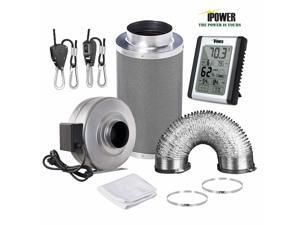 4''/6''/8'' Inch Inline Fan Carbon Filter Ducting Humidity Monitor 4''/6''/8'' Inch Inline Fan Carbon Filter Ducting Humidity Monitor