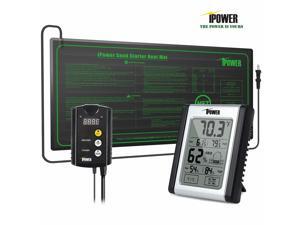 Seedling Heat Mat ETL Digital Thermostat Control Humidity Monitor Set Seedling Heat Mat ETL Digital Thermostat Control Humidity Monitor Set